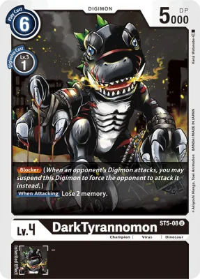 DarkTyrannomon, Digimon card ST5-08