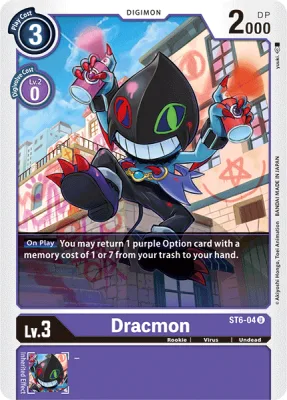 Dracmon, Digimon card ST6-04