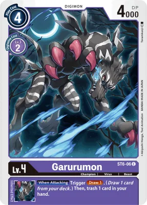 Garurumon, Digimon card ST6-06