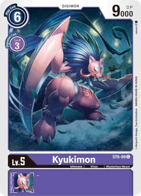 Kyukimon, Digimon card ST6-09
