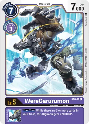 WereGarurumon, Digimon card ST6-11