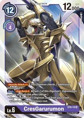 CresGarurumon, Digimon card ST6-13