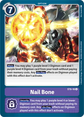 Nail Bone, Digimon card ST6-16