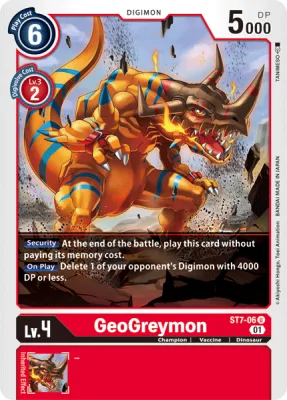 GeoGreymon, Digimon card ST7-06