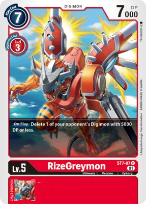 RizeGreymon, Digimon card ST7-07