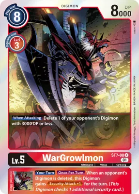 WarGrowlmon, Digimon card ST7-08