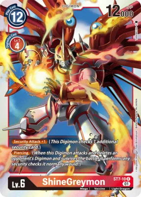 ShineGreymon, Digimon card ST7-10