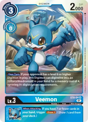 Veemon, Digimon card ST8-04