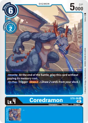 Coredramon, Digimon card ST8-06
