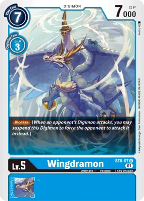 Wingdramon, Digimon card ST8-07