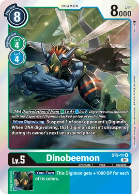 Dinobeemon, Digimon card ST9-11