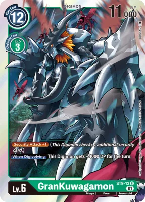 GranKuwagamon, Digimon card ST9-13