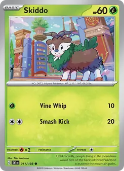 Skiddo — Scarlet & Violet #011, 2023. Illustrated by Tika Matsuno.