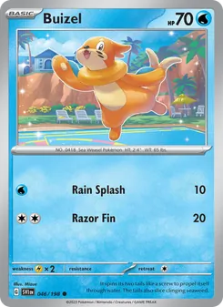 Buizel — Scarlet & Violet #046, 2023. Illustrated by Mizue.