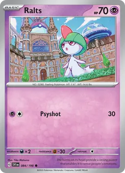 Ralts — Scarlet & Violet #084, 2023. Illustrated by Tika Matsuno.