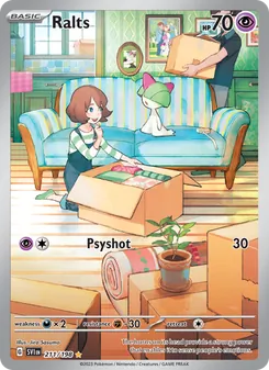 Ralts — Scarlet & Violet #211, 2023. Illustrated by Jiro Sasumo.