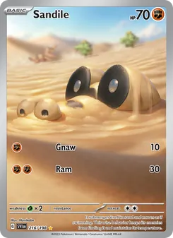 Sandile — Scarlet & Violet #216, 2023. Illustrated by Nurikabe.