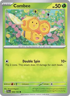 Combee — Paldea Evolved #008, 2023. Illustrated by Yoriyuki Ikegami.