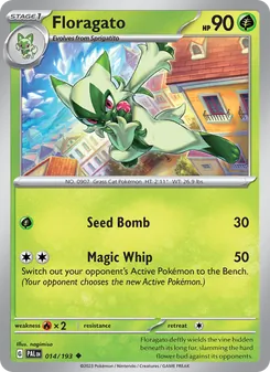 Floragato — Paldea Evolved #014, 2023. Illustrated by nagimiso.