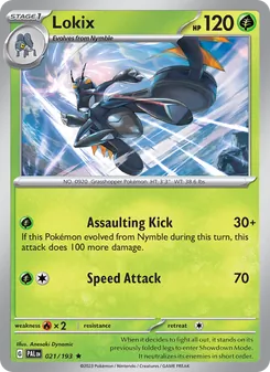 Lokix — Paldea Evolved #021, 2023. Illustrated by Anesaki Dynamic.