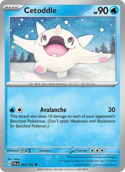 Cetoddle — Paldea Evolved #053, 2023. Illustrated by Sekio.