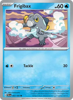 Frigibax — Paldea Evolved #057, 2023. Illustrated by Akira Komayama.