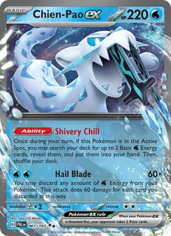 Chien-Pao ex — Paldea Evolved #061, 2023. Illustrated by aky CG Works.