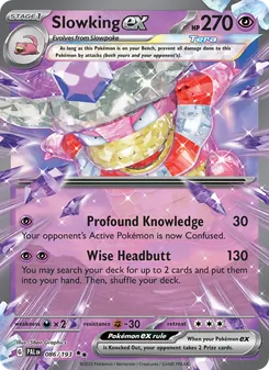 Slowking ex — Paldea Evolved #086, 2023. Illustrated by 5ban Graphics.
