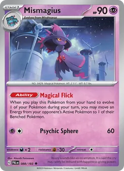 Mismagius — Paldea Evolved #088, 2023. Illustrated by Atsushi Furusawa.