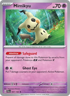 Mimikyu — Paldea Evolved #097, 2023. Illustrated by Kagemaru Himeno.
