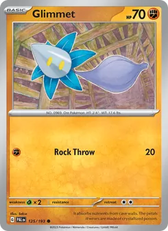 Glimmet — Paldea Evolved #125, 2023. Illustrated by Sekio.