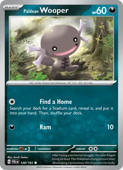 Paldean Wooper — Paldea Evolved #128, 2023. Illustrated by Kouki Saitou.