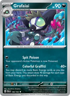 Grafaiai — Paldea Evolved #146, 2023. Illustrated by Souichirou Gunjima.