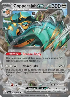 Copperajah ex — Paldea Evolved #150, 2023. Illustrated by Uta.