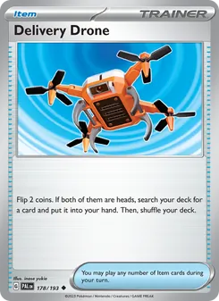 Delivery Drone — Paldea Evolved #178, 2023. Illustrated by inose yukie.