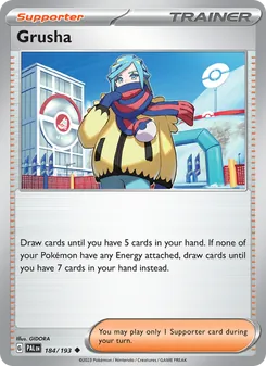 Grusha — Paldea Evolved #184, 2023. Illustrated by GIDORA.