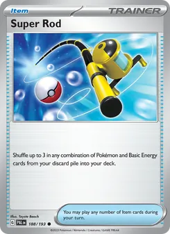 Super Rod — Paldea Evolved #188, 2023. Illustrated by Toyste Beach.