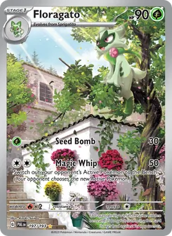 Floragato — Paldea Evolved #197, 2023. Illustrated by Kouki Saitou.