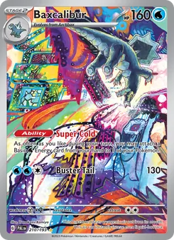 Baxcalibur — Paldea Evolved #210, 2023. Illustrated by Tomokazu Komiya.