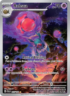 Rabsca — Paldea Evolved #215, 2023. Illustrated by nagimiso.