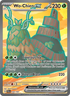 Wo-Chien ex — Paldea Evolved #232, 2023. Illustrated by 5ban Graphics.