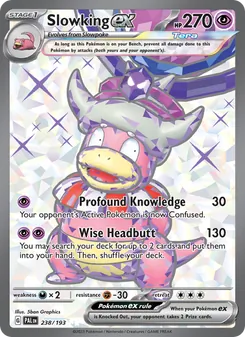 Slowking ex — Paldea Evolved #238, 2023. Illustrated by 5ban Graphics.
