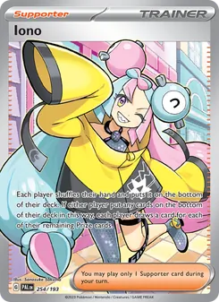 Iono — Paldea Evolved #254, 2023. Illustrated by Sanosuke Sakuma.