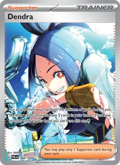 Dendra — Paldea Evolved #266, 2023. Illustrated by GIDORA.