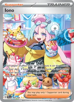 Iono — Paldea Evolved #269, 2023. Illustrated by kirisAki.