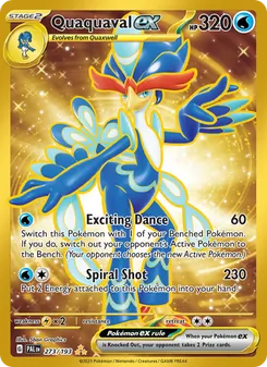 Quaquaval ex — Paldea Evolved #273, 2023. Illustrated by 5ban Graphics.