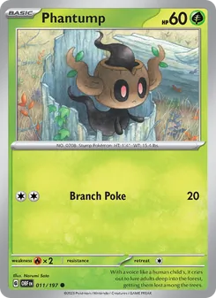 Phantump — Obsidian Flames #011, 2023. Illustrated by Narumi Sato.