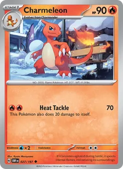 Charmeleon — Obsidian Flames #027, 2023. Illustrated by Ryota Murayama.