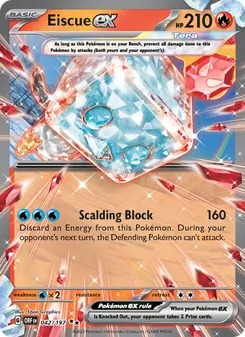 Eiscue ex — Obsidian Flames #042, 2023. Illustrated by 5ban Graphics.