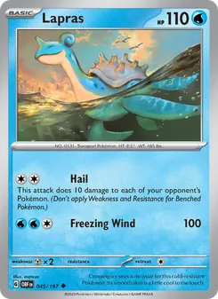 Lapras — Obsidian Flames #045, 2023. Illustrated by matazo.